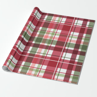 Papel De Presente Xadrez de Natal