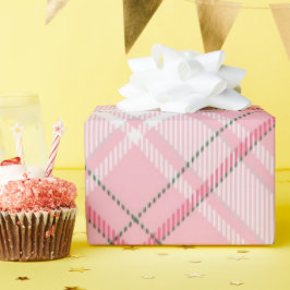 Papel De Presente Xadrez de Natal Clássico