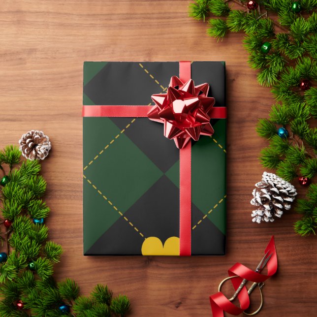 Papel De Presente Xadrez de Natal clássico de Tartan (Presente de Natal)