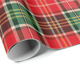 Papel De Presente Xadrez de Natal Tradicional
