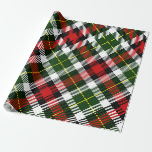 Papel De Presente Xadrez de Natal Vermelho Verde Preto Festivo