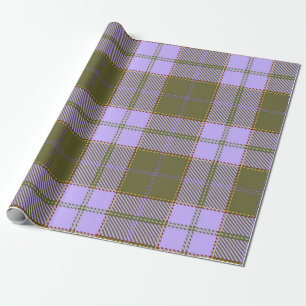 Papel De Presente Xadrez de Tartan verde e roxo - Scottish Seamless