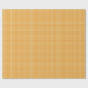 Papel De Presente Xadrez Dourado Sutil