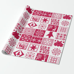 Papel De Presente Xadrez escandinava