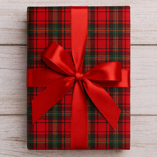 Papel De Presente Xadrez Escocês Atemporal Vermelho Preto Ralph Nata