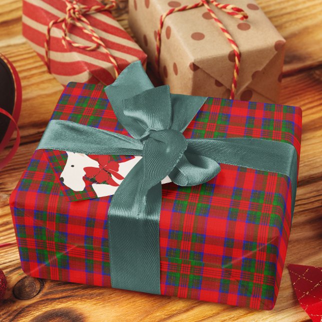 Papel De Presente Xadrez Escocês de Lã Vermelha (Tartan wrapping paper)