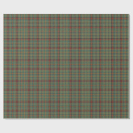 Papel De Presente Xadrez Escocês Vermelho e Verde Clássico