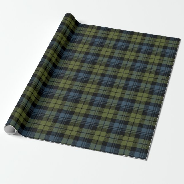 Papel De Presente Xadrez Escocesa Clã Campbell Tartan (Desenrolado)