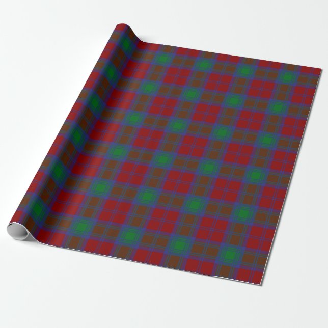 Papel De Presente Xadrez Escocesa Clã Lindsay Tartan (Desenrolado)