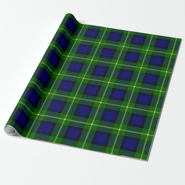 Papel De Presente Xadrez Escocesa Clan Gordon Tartan (Desenrolado)