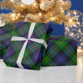 Papel De Presente Xadrez Estilo Estilo de Tartan Escocês Verde