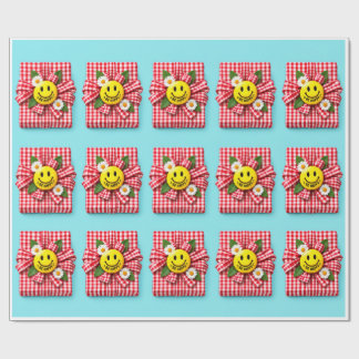 Papel de Presente Xadrez Feliz