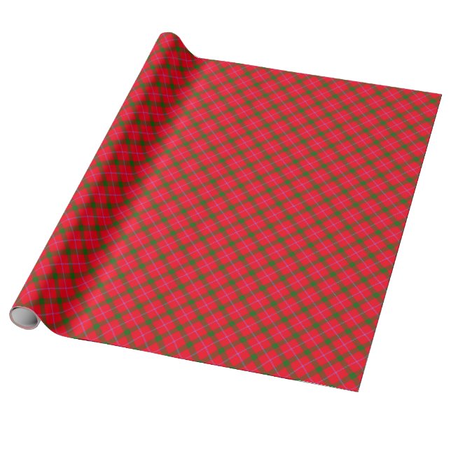 Papel De Presente Xadrez Feriada / Tartan (Desenrolado)