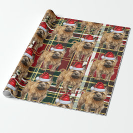 Papel De Presente Xadrez festiva Cairn Terrier Dog Natal