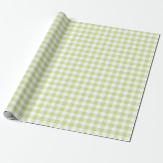 Papel De Presente Xadrez GINGHAM VERDE E BRANCA