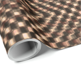 Papel De Presente Xadrez marrom sujo e confuso sobre o outro