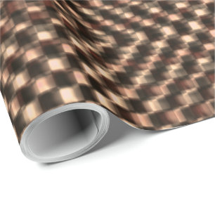 Papel De Presente Xadrez marrom sujo e confuso sobre o outro