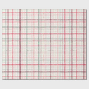 Papel de Presente Xadrez Minimalista Desenhado à M