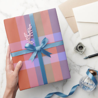 Papel De Presente Xadrez pequena - 06 de junho - Papel de enrolament
