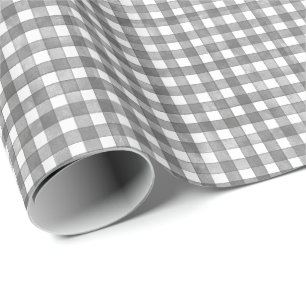 Papel De Presente Xadrez Preto Clássico