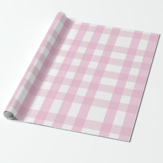 Papel De Presente Xadrez Rosa Coquette