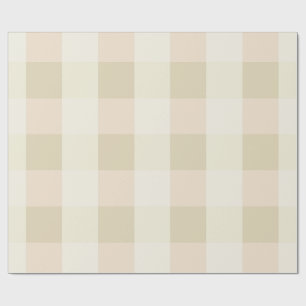 Papel De Presente Xadrez   Rosa & Creme