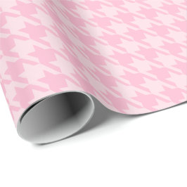 Papel De Presente Xadrez Rosa Pastel