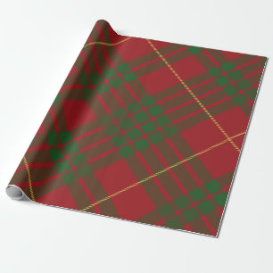 Papel De Presente Xadrez rustica Elegante MacTavish Tartan