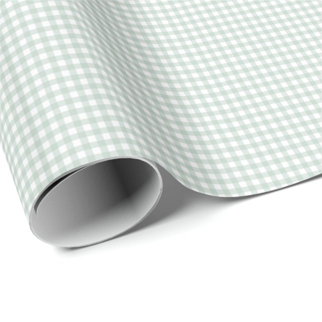 Papel De Presente Xadrez simples e fofa de cheques pequenos (Ponta do rolo)