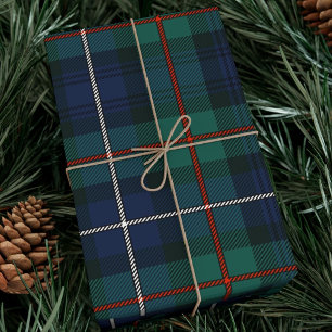 Papel De Presente Xadrez Tartan Clan Robertson Rustic Check
