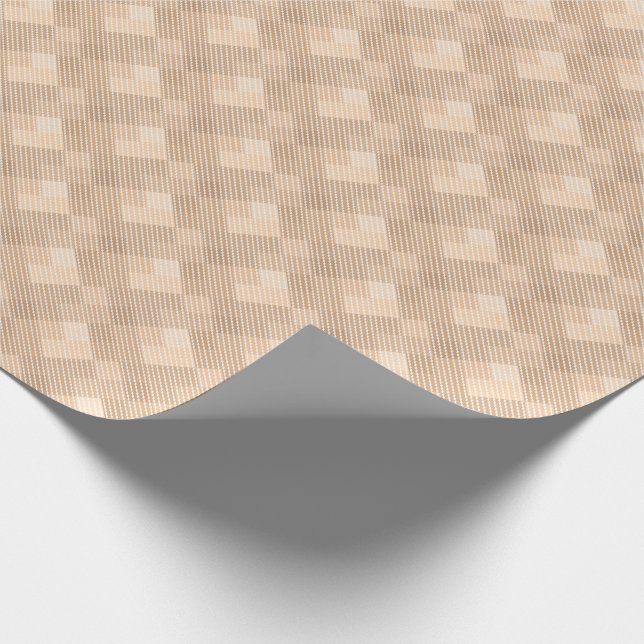 Papel De Presente xadrez tartana clássica, textura castanha bege (Ponta)