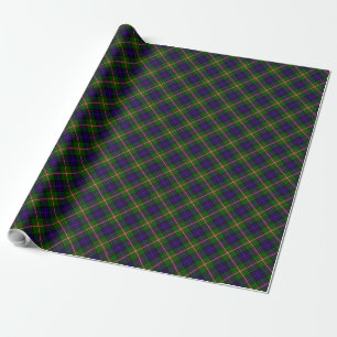Papel De Presente Xadrez verde-azul-tartan-de-coleira