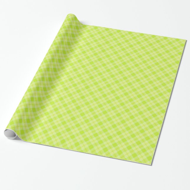 Papel De Presente Xadrez verde-claro (Desenrolado)