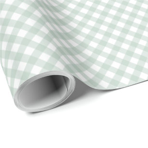 Papel De Presente Xadrez verde-sábado simples cheques pastel gingham