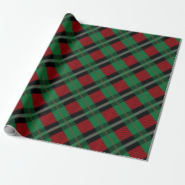 Papel De Presente Xadrez Verde Vermelho Buffalo Xadrez Tartan Natal