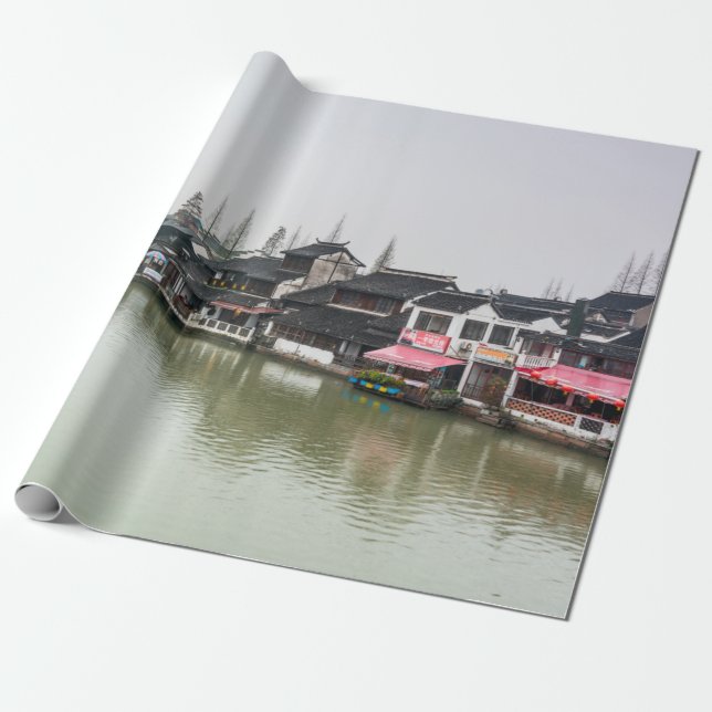 Papel De Presente Xangai, China, 30 de março de 2017, Wooden Histori (Desenrolado)