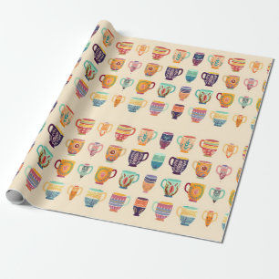 Papel De Presente Xícaras de Café
