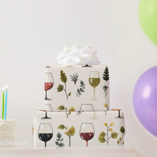 Papel De Presente Xícaras de vinho em forma de café