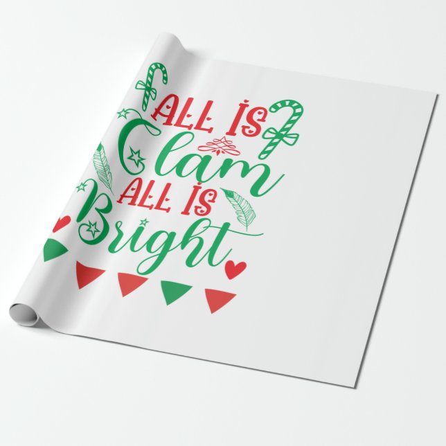 Papel De Presente Xmas Art All Is Bright (Desenrolado)