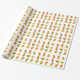 Papel De Presente xmas emoji faces felizes