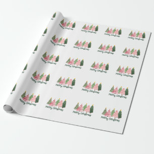 Papel De Presente Xmas Gift Feliz Árvore de Natal
