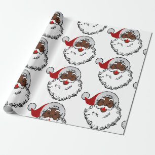 Papel De Presente xmas Papai Noel preto