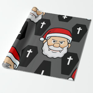 Papel De Presente xmas vampiro santa claus caixões