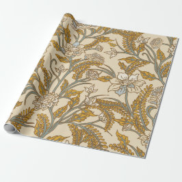 Papel De Presente Yellow Fancy Roses