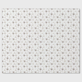 Papel De Presente Yellow-Gold Snowflakes