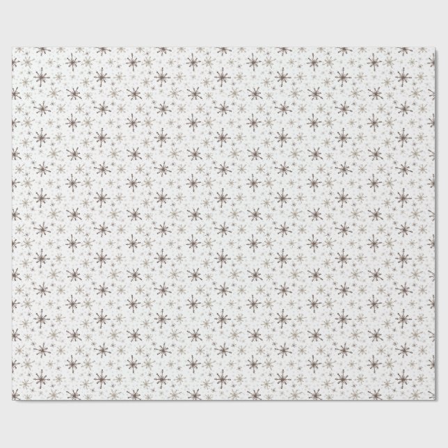 Papel De Presente Yellow-Gold Snowflakes (Aberto)