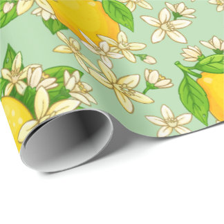 Papel De Presente yellow lemons
