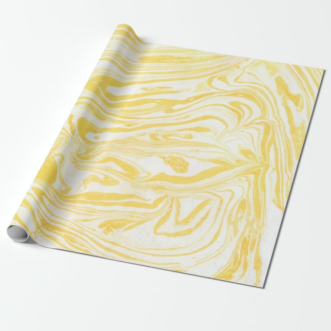 Papel De Presente Yellow marble texture. Hand drawn (Desenrolado)