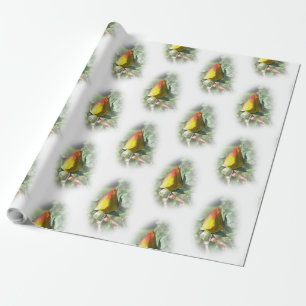 Papel De Presente yellow pink rosebud