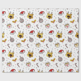 Papel De Presente Yellow Red Christmas Seamless Pattern